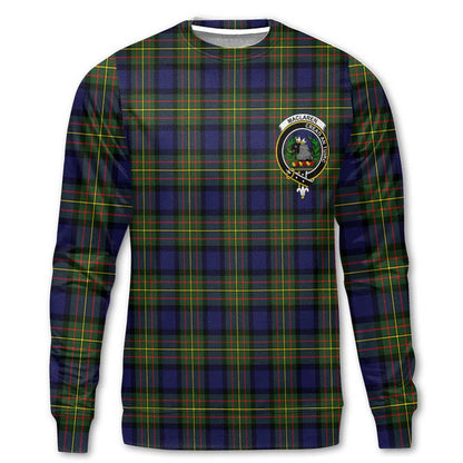 Clan Maclaren Tartan Women Sweatshirt Crest And Plaid Basic Style