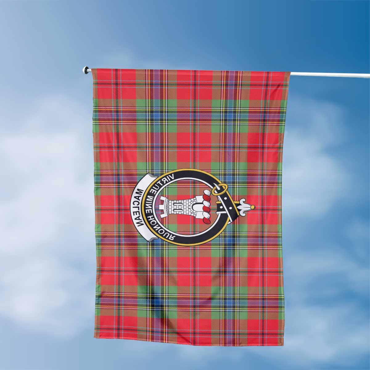 Clan Maclean Tartan Flag 1 Crest And Plaid Basic Style Tartan House Flag Crest And Plaid Basic Style