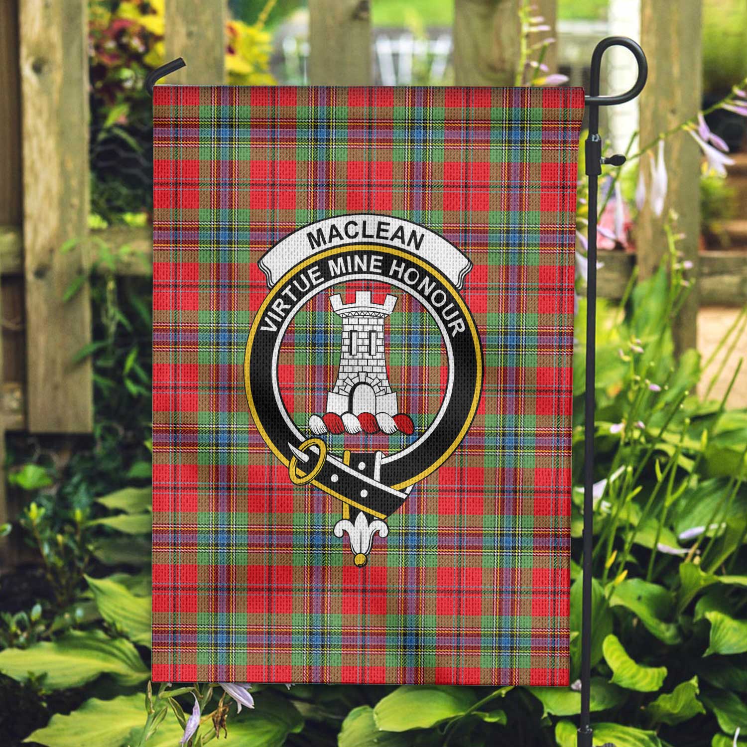 Clan Maclean Tartan Garden Flag Crest And Plaid Basic Style