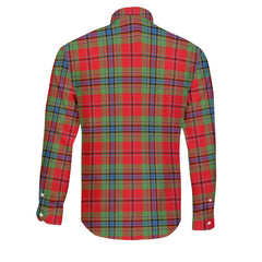 Clan Maclean Tartan Long Sleeve Button Shirt Crest And Plaid Basic Style