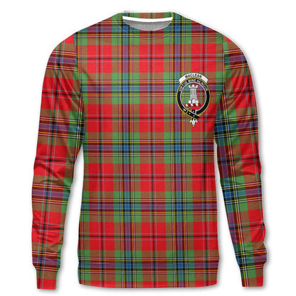 Clan Maclean Tartan Men Sweatshirt Crest And Plaid Basic Style