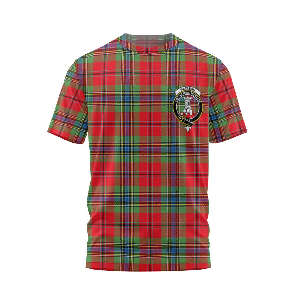 Clan Maclean Tartan Men T Shirt Crest And Plaid Basic Style