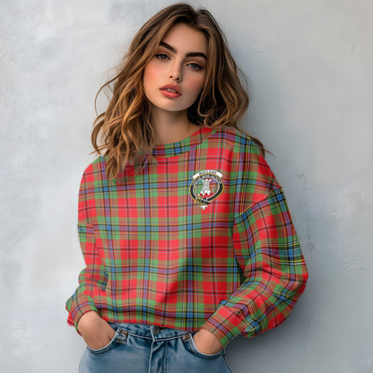 Clan Maclean Tartan Women Sweatshirt Crest And Plaid Basic Style