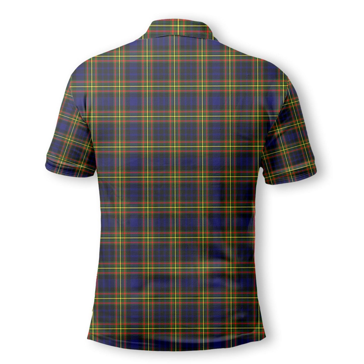 Clan Maclellan Tartan Golf Tartan Men Polo Shirt Crest And Plaid Basic Style