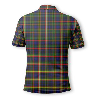 Clan Maclellan Tartan Golf Men Polo Shirt Crest And Plaid Basic Style