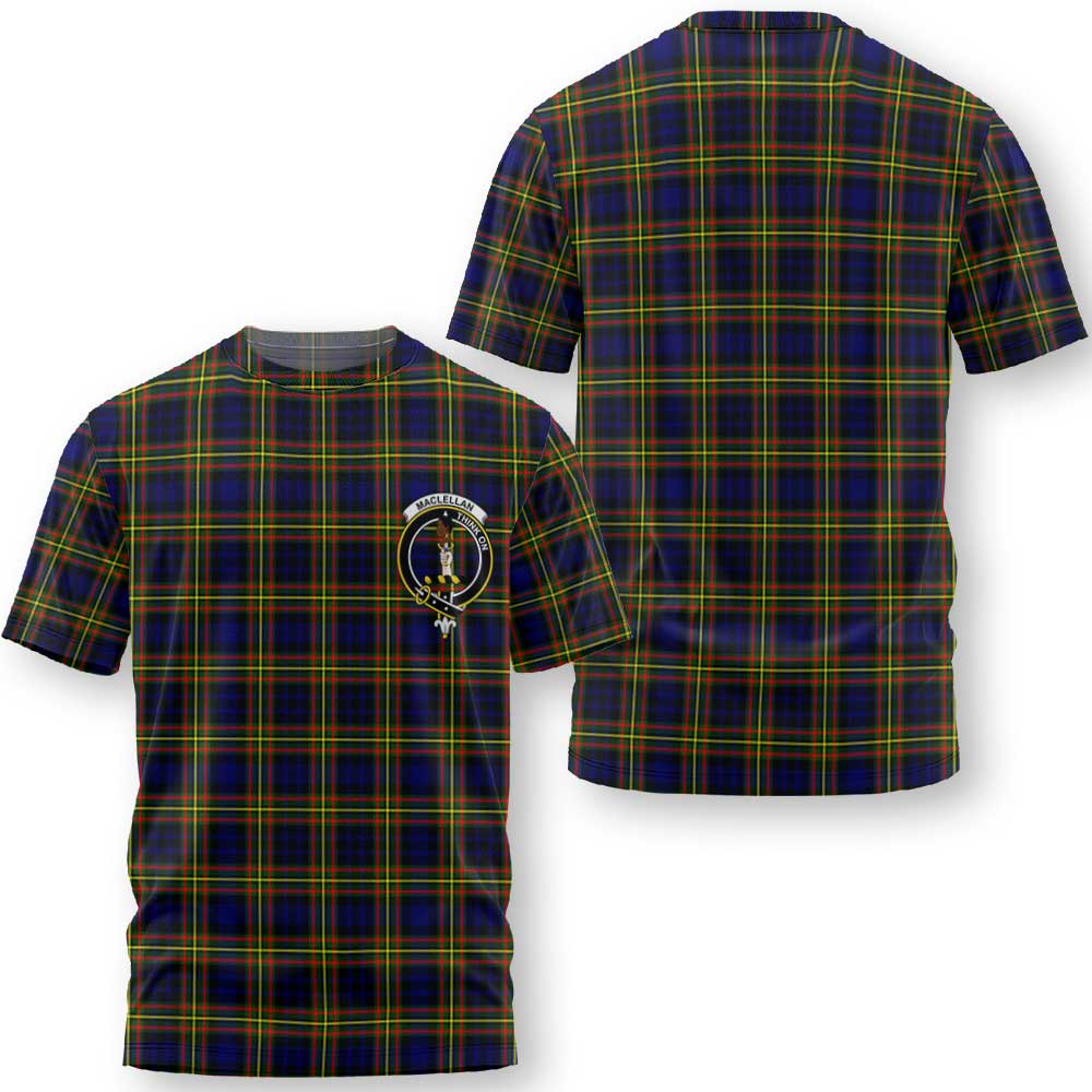 Clan Maclellan Tartan Men T Shirt Crest And Plaid Basic Style