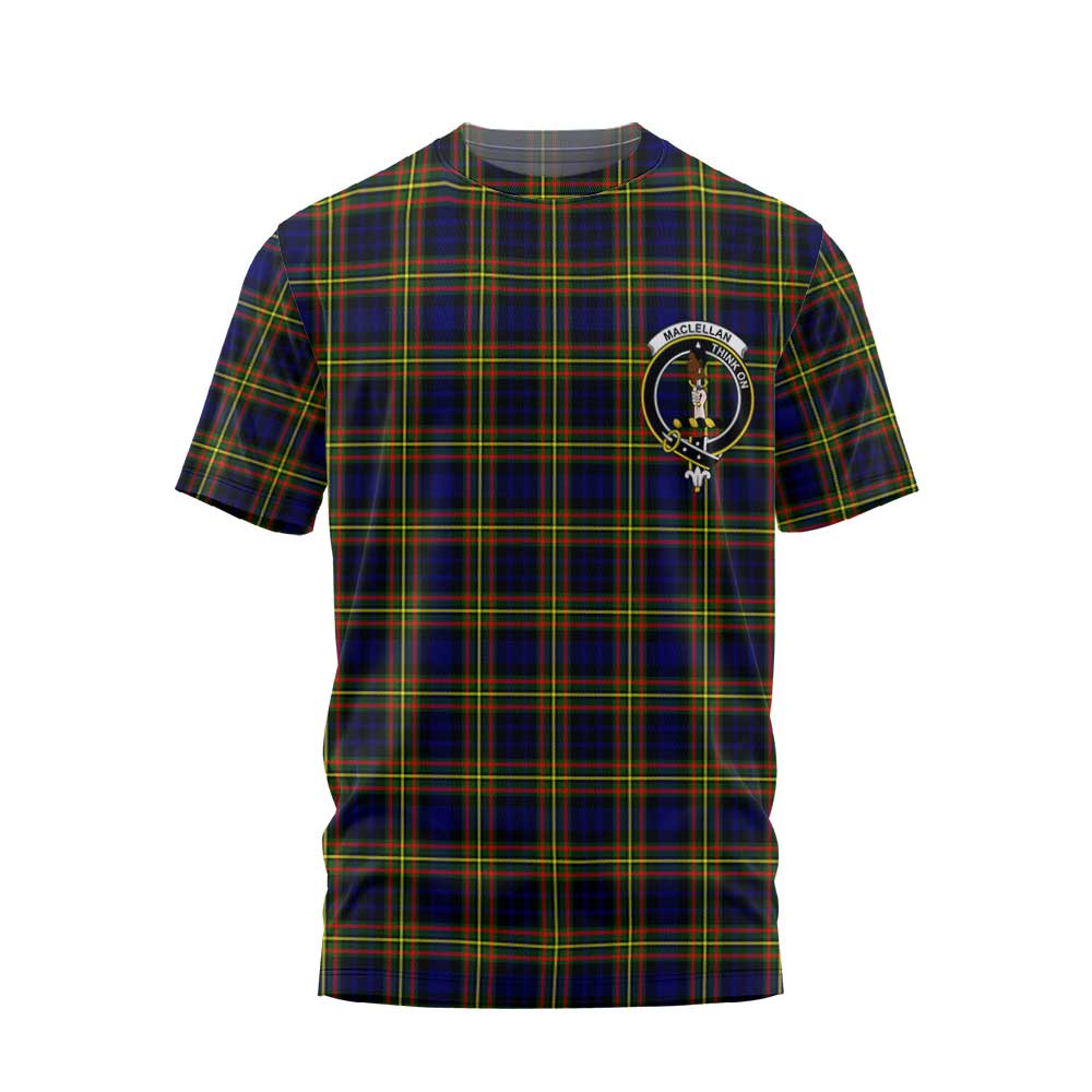 Clan Maclellan Tartan Men T Shirt Crest And Plaid Basic Style