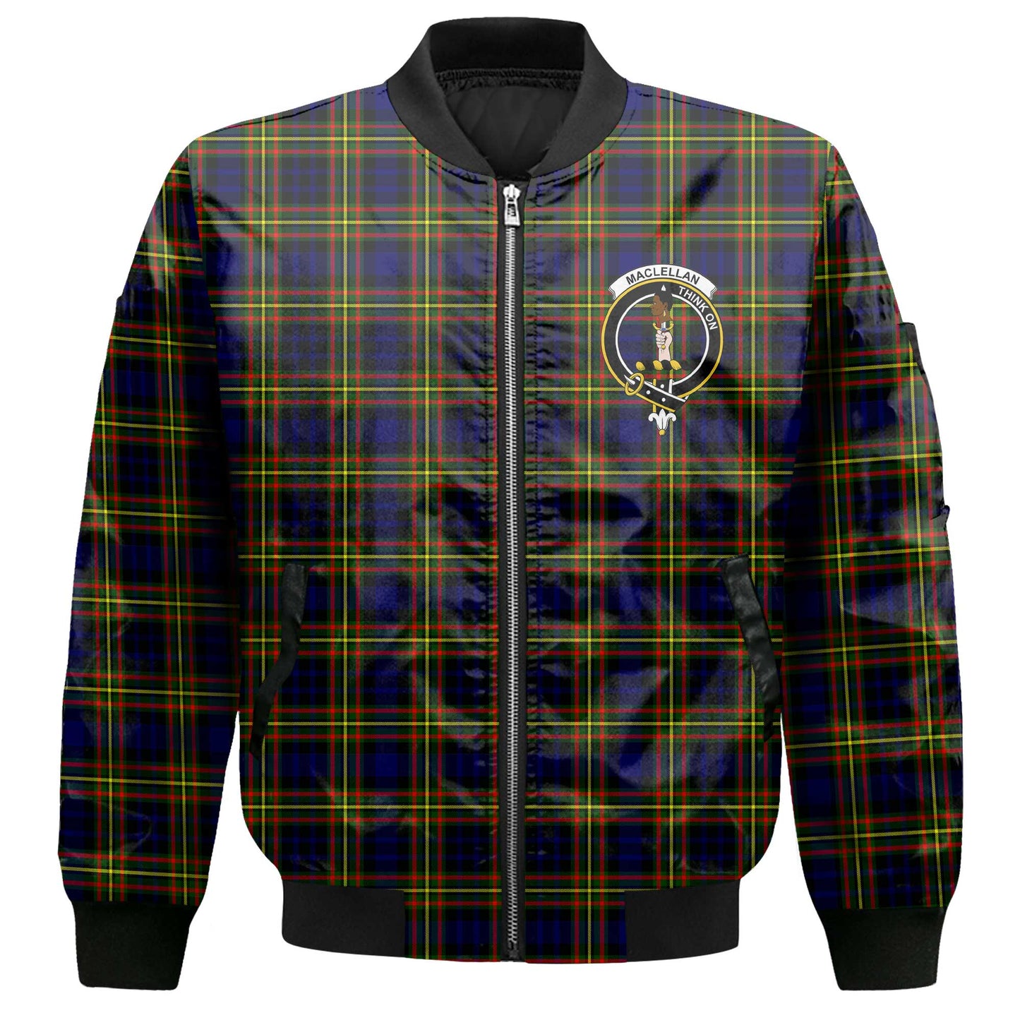 Clan Maclellan Tartan Women Bomber Jacket Crest And Plaid Basic Style