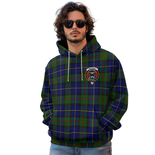 Clan Macleod Tartan Men Hoodie Crest And Plaid Basic Style