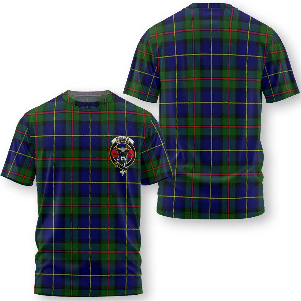 Clan Macleod Tartan Men T Shirt Crest And Plaid Basic Style