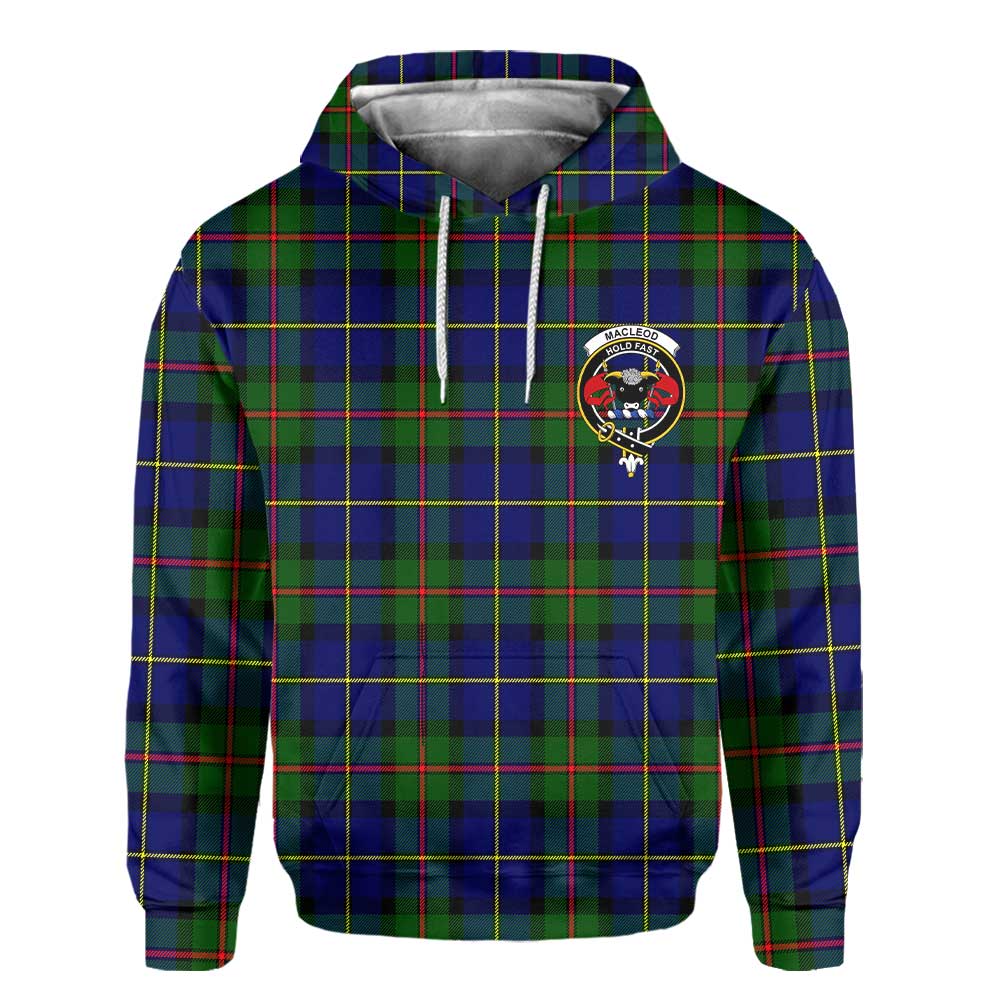 Clan Macleod Tartan Women Hoodie Crest And Plaid Basic Style
