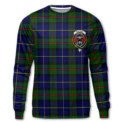 Clan Macleod Tartan Women Sweatshirt Crest And Plaid Basic Style