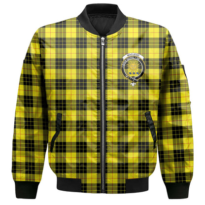 Clan Macleod Of Lewis Tartan Men Bomber Jacket Crest And Plaid Basic Style