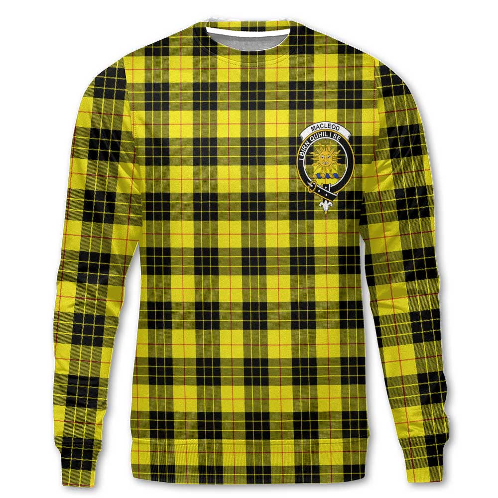 Clan Macleod Of Lewis Tartan Men Sweatshirt Crest And Plaid Basic Style