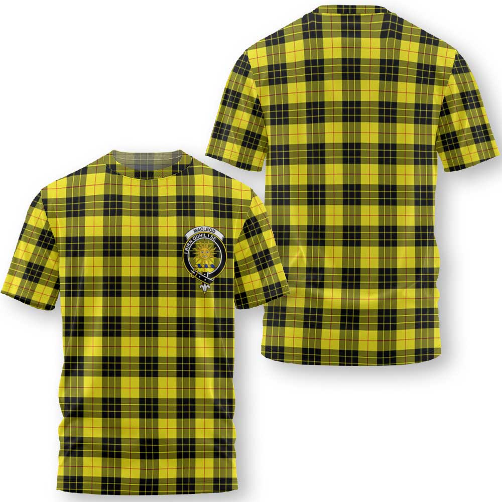 Clan Macleod Of Lewis Tartan Men T Shirt Crest And Plaid Basic Style