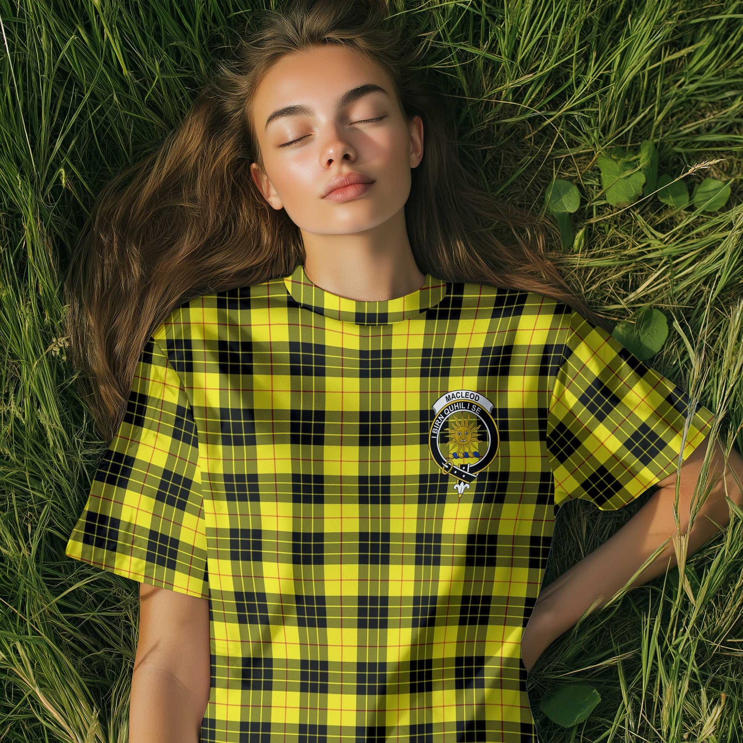 Clan Macleod Of Lewis Tartan Women T Shirt Crest And Plaid Basic Style