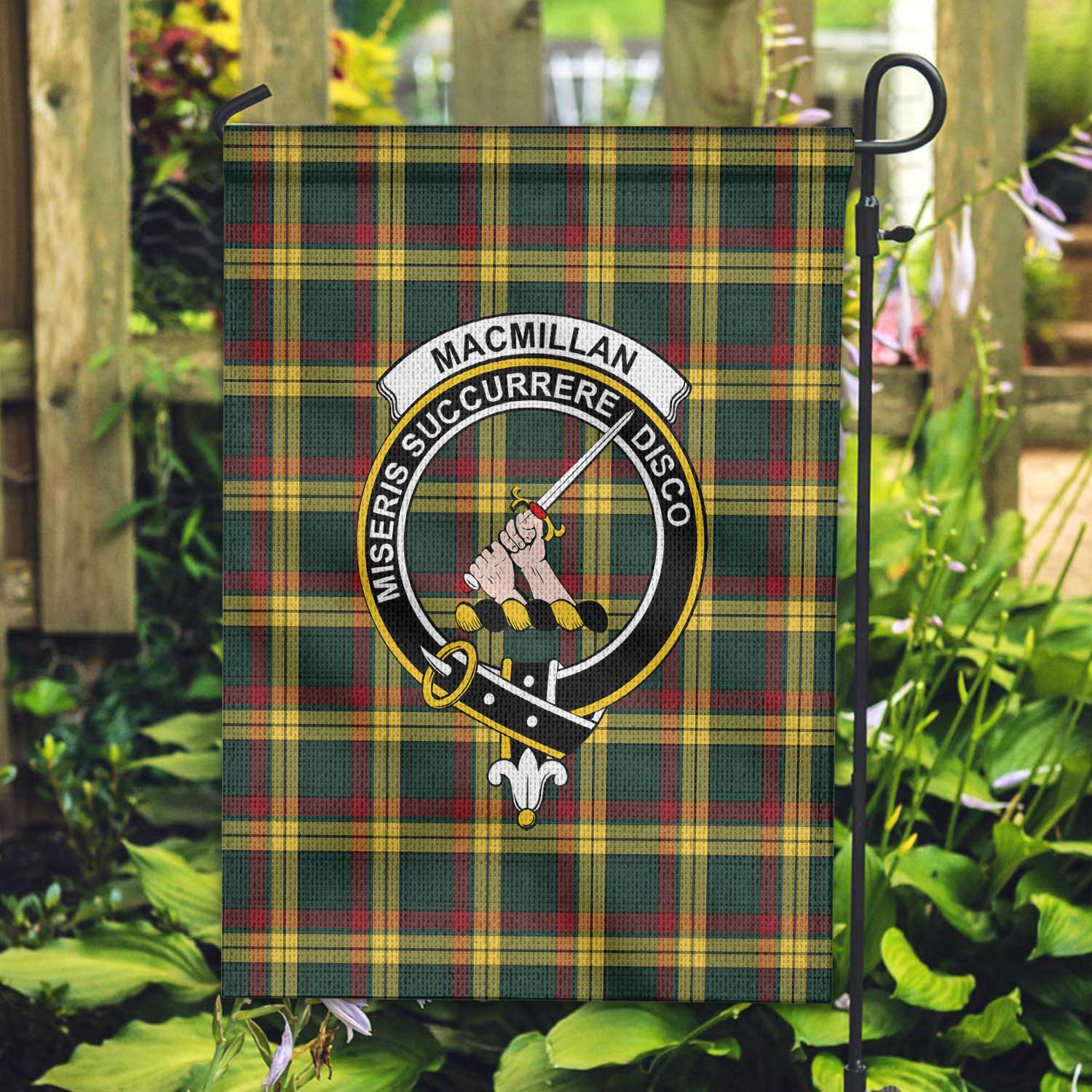 Clan Macmillan Tartan Garden Flag Crest And Plaid Basic Style