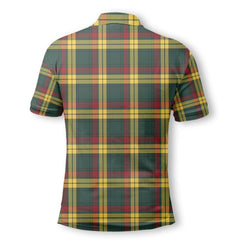 Clan Macmillan Tartan Golf Men Polo Shirt Crest And Plaid Basic Style