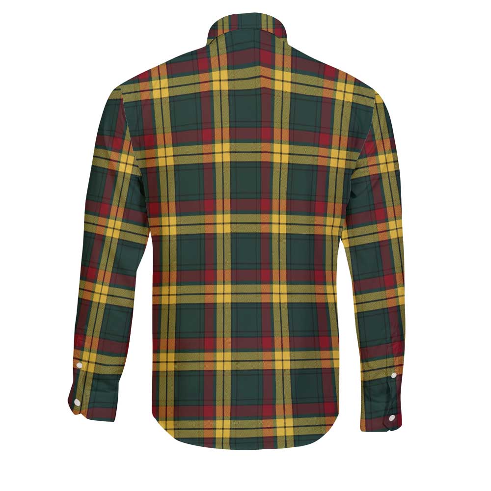 Clan Macmillan Tartan Long Sleeve Button Shirt Crest And Plaid Basic Style