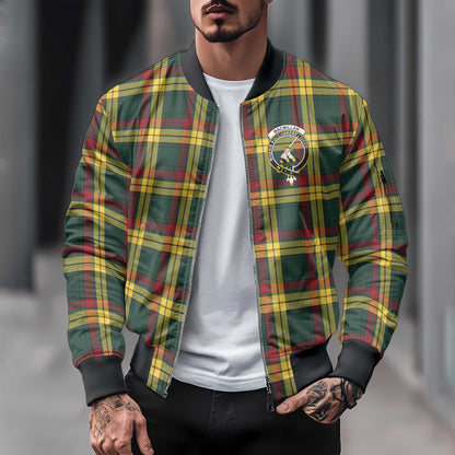 Clan Macmillan Tartan Men Bomber Jacket Crest And Plaid Basic Style