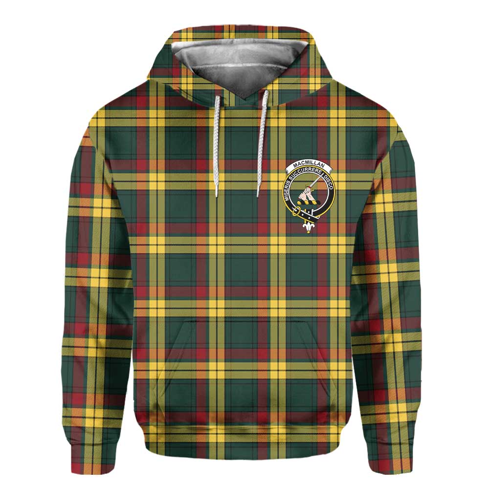 Clan Macmillan Tartan Men Hoodie Crest And Plaid Basic Style