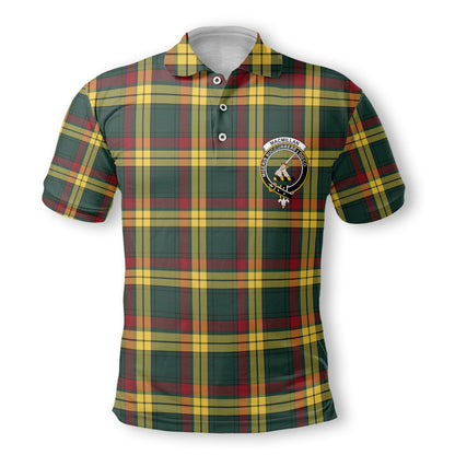 Clan Macmillan Tartan Men Polo Shirt Crest And Plaid Basic Style