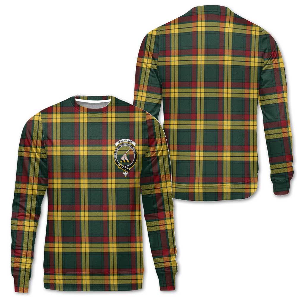 Clan Macmillan Tartan Men Sweatshirt Crest And Plaid Basic Style