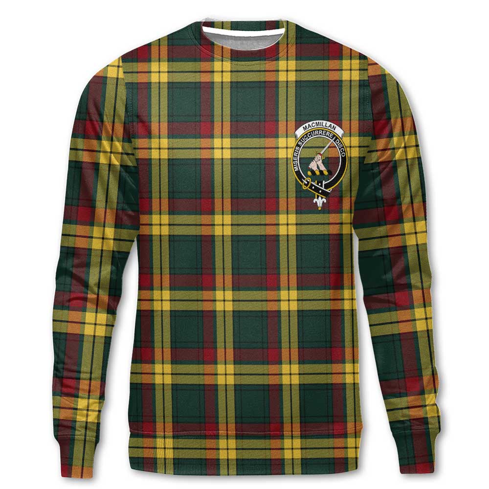 Clan Macmillan Tartan Men Sweatshirt Crest And Plaid Basic Style