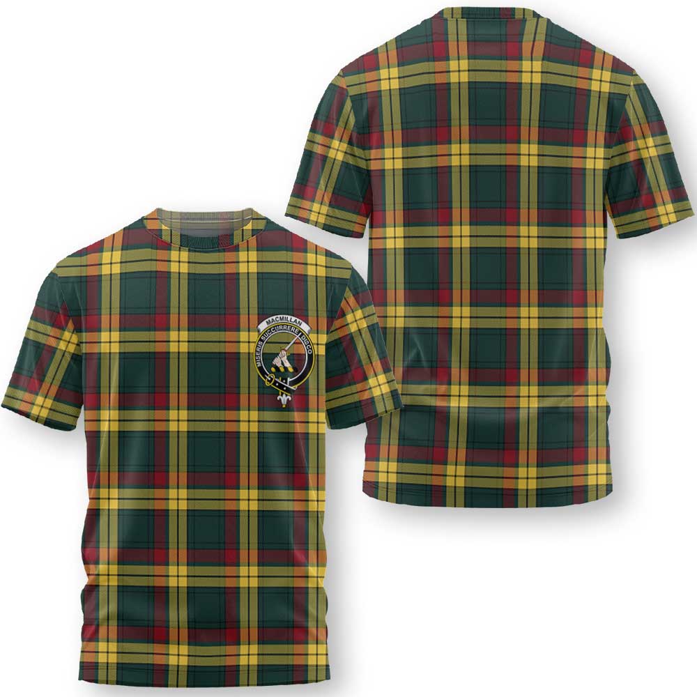 Clan Macmillan Tartan Men T Shirt Crest And Plaid Basic Style