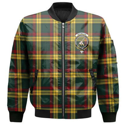 Clan Macmillan Tartan Women Bomber Jacket Crest And Plaid Basic Style