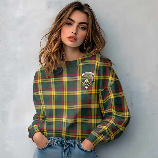 Clan Macmillan Tartan Women Sweatshirt Crest And Plaid Basic Style