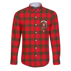 Clan Macnab Tartan Long Sleeve Button Shirt Crest And Plaid Basic Style