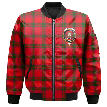 Clan Macnab Tartan Men Bomber Jacket Crest And Plaid Basic Style