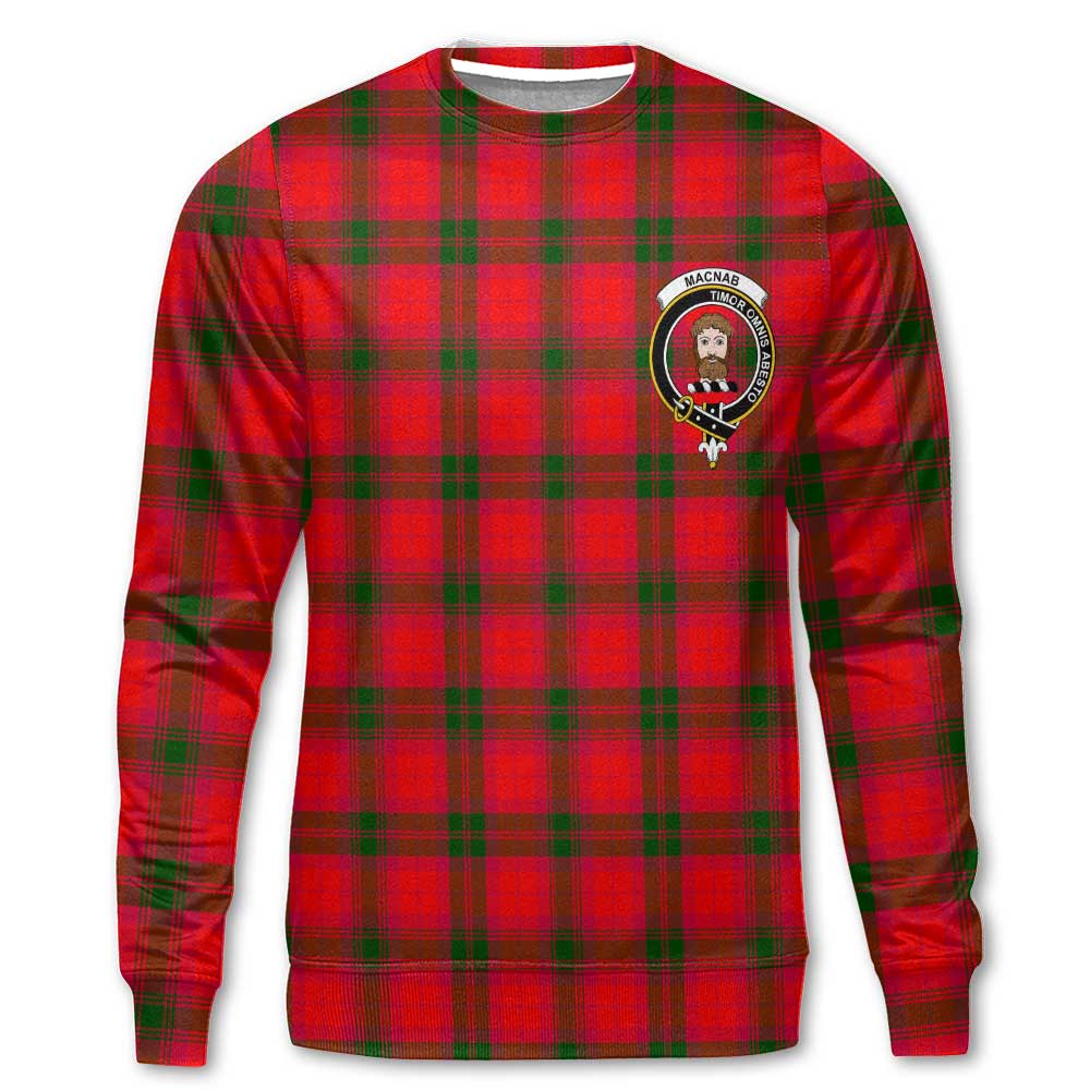 Clan Macnab Tartan Men Sweatshirt Crest And Plaid Basic Style