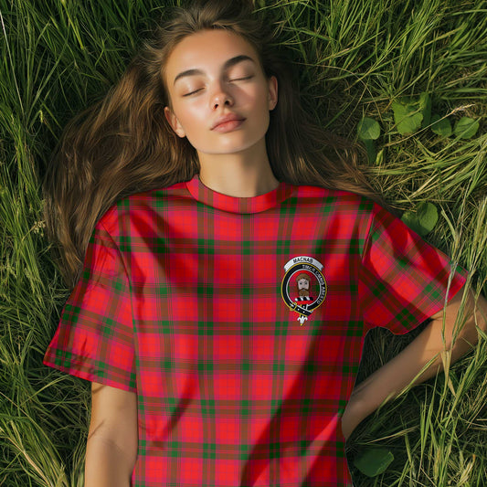 Clan Macnab Tartan Women T Shirt Crest And Plaid Basic Style