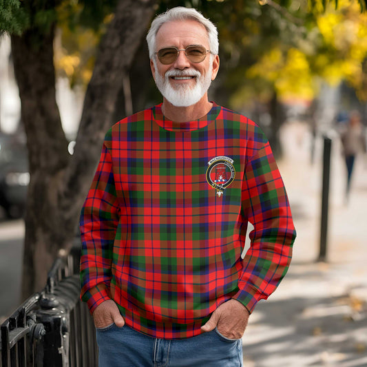 Clan Macnaughten Tartan Men Sweatshirt Crest And Plaid Basic Style