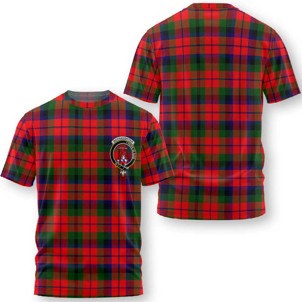 Clan Macnaughten Tartan Men T Shirt Crest And Plaid Basic Style