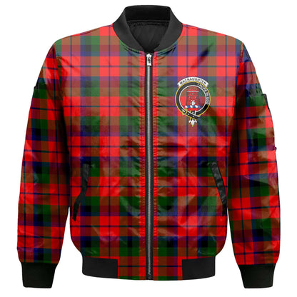 Clan Macnaughten Tartan Women Bomber Jacket Crest And Plaid Basic Style