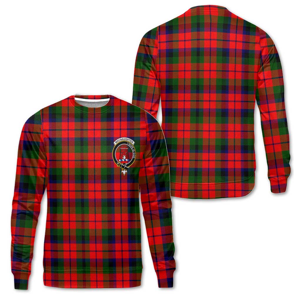Clan Macnaughten Tartan Women Sweatshirt Crest And Plaid Basic Style