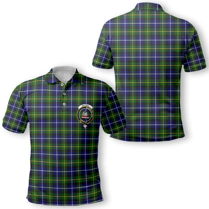 Clan Macneil Of Barra Tartan Golf Tartan Men Polo Shirt Crest And Plaid Basic Style