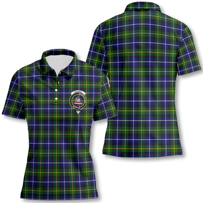 Clan Macneil Of Barra Tartan Women Polo Shirt Crest And Plaid Basic Style