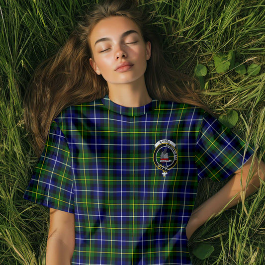 Clan Macneil Of Barra Tartan Women T Shirt Crest And Plaid Basic Style