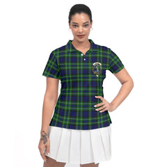Clan Macneil Of Colonsay Tartan Women Polo Shirt Crest And Plaid Basic Style