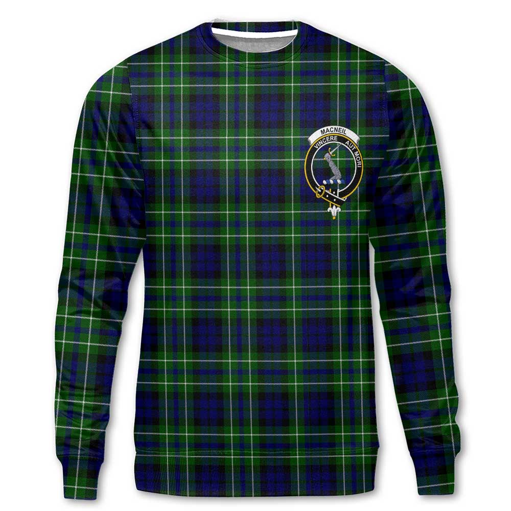Clan Macneil Of Colonsay Tartan Women Sweatshirt Crest And Plaid Basic Style
