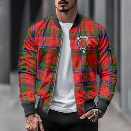 Clan Macnicol Tartan Men Bomber Jacket Crest And Plaid Basic Style