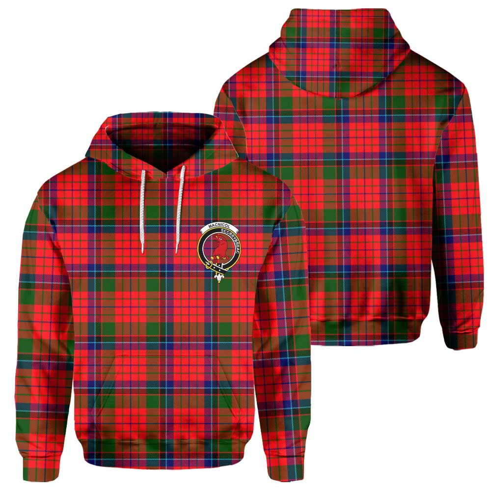 Clan Macnicol Tartan Men Hoodie Crest And Plaid Basic Style