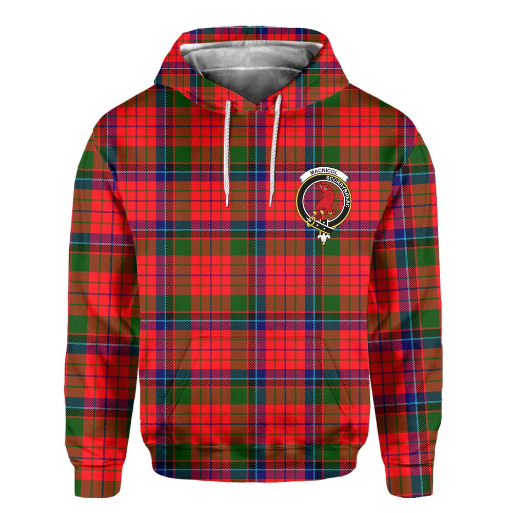 Clan Macnicol Tartan Men Hoodie Crest And Plaid Basic Style