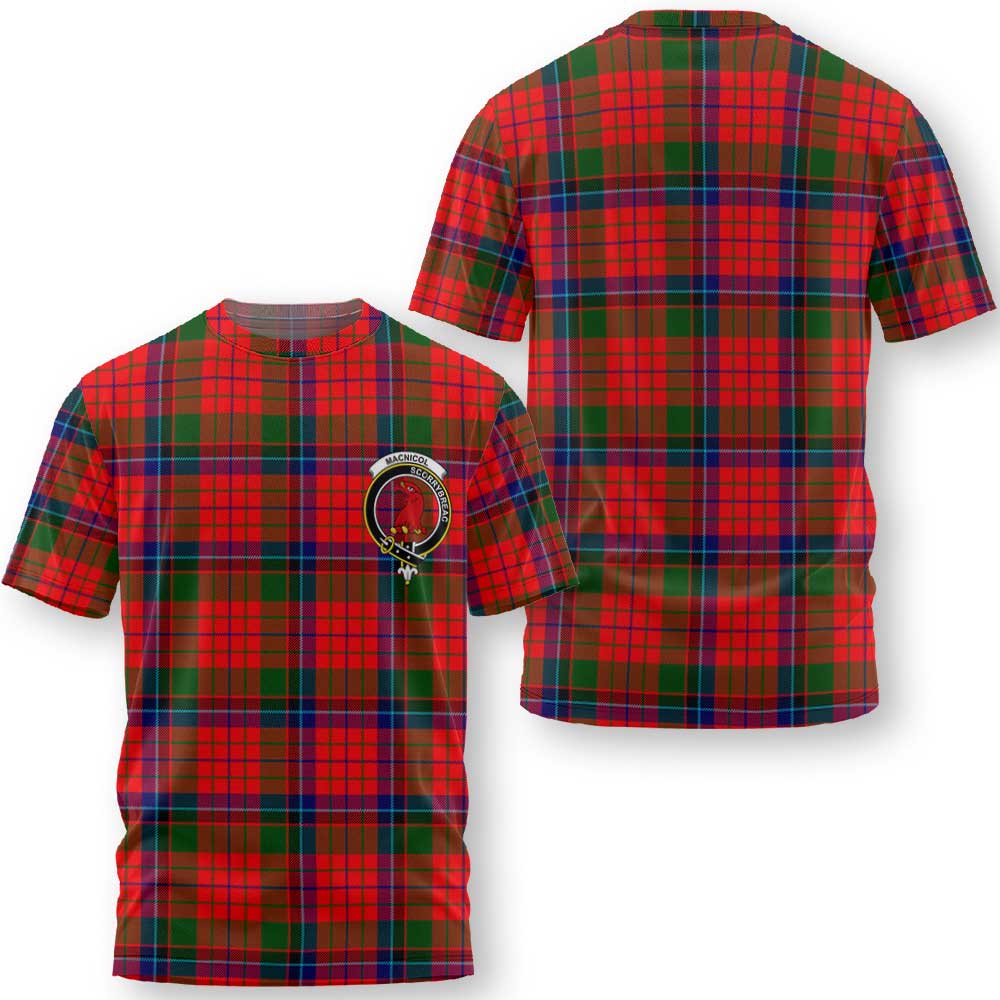 Clan Macnicol Tartan Women T Shirt Crest And Plaid Basic Style