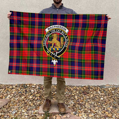 Clan Macpherson Tartan Flag Crest And Plaid Basic Style
