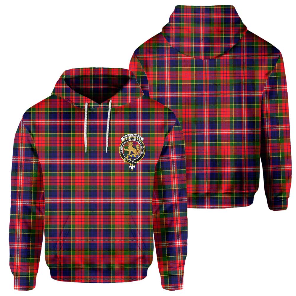 Clan Macpherson Tartan Men Hoodie Crest And Plaid Basic Style